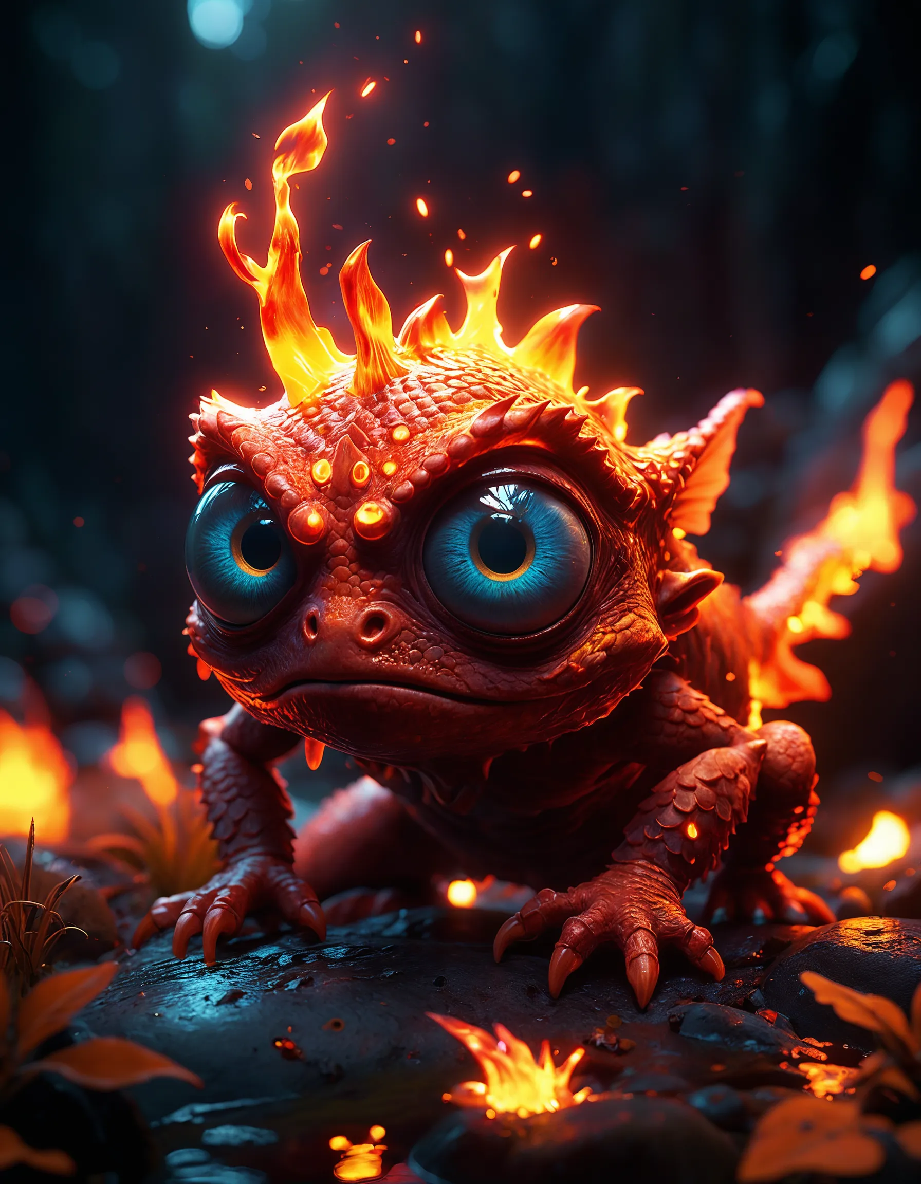 00022-3d render creature animal very big eyes fire elemental flush of force nature micro world fluo fishscale design by pixar.webp